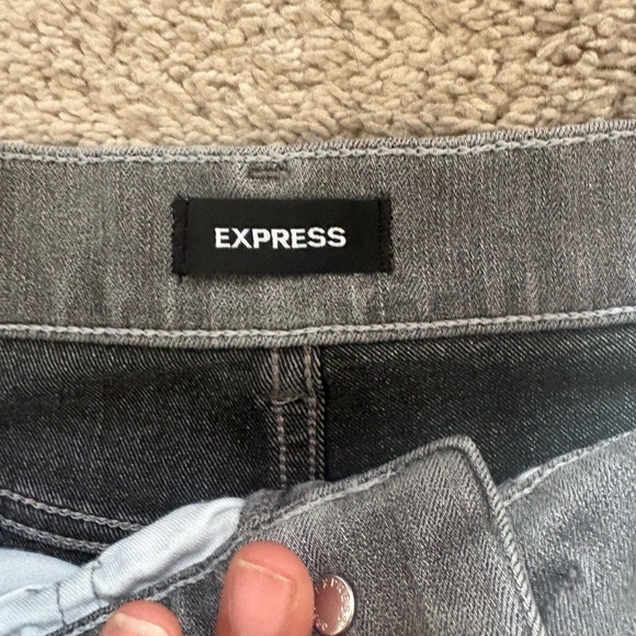 Express stretchy Jeans size 2R. Gray - Picture 6 of 8